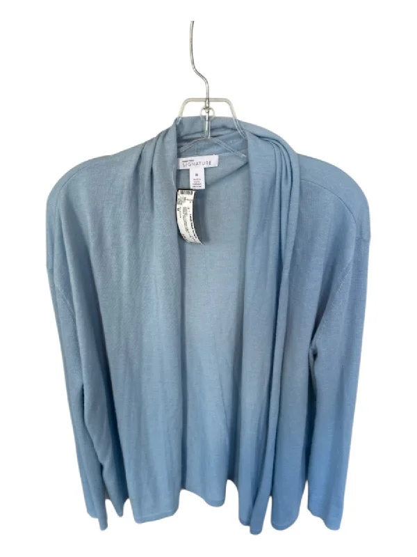 Comfortable down Nordstrom Size M Baby Blue Cashmere Blend Long Sleeve Open Front Sweater