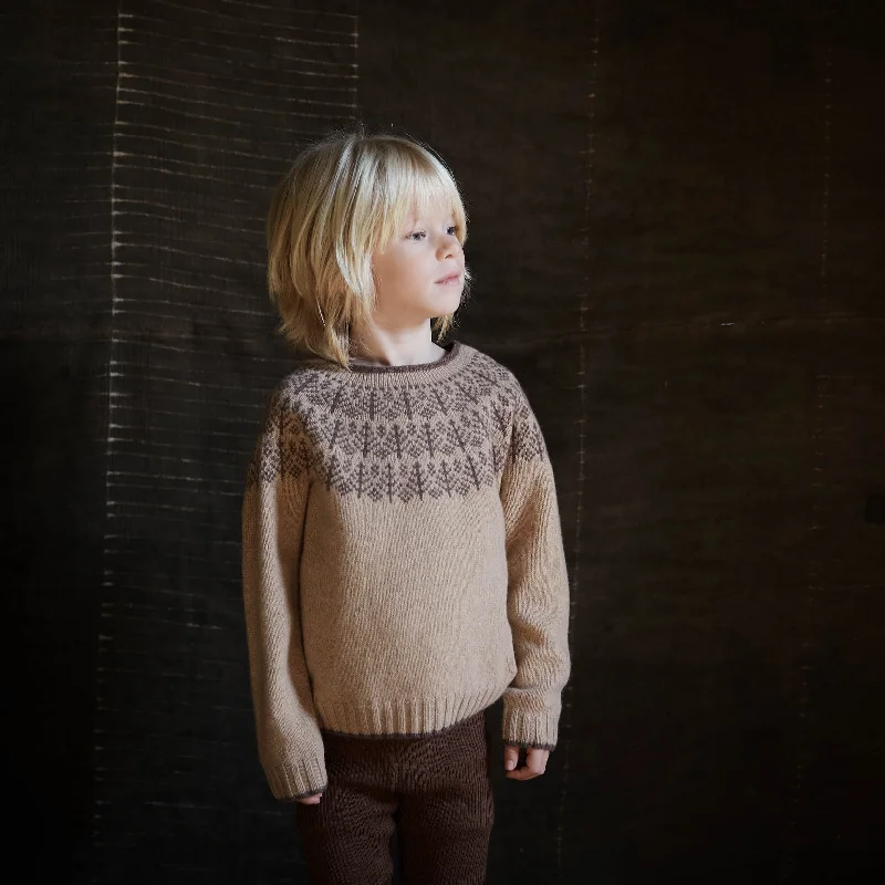 Fashion Innovation Winter Fairisle Sweater - Lambswool - Fawn