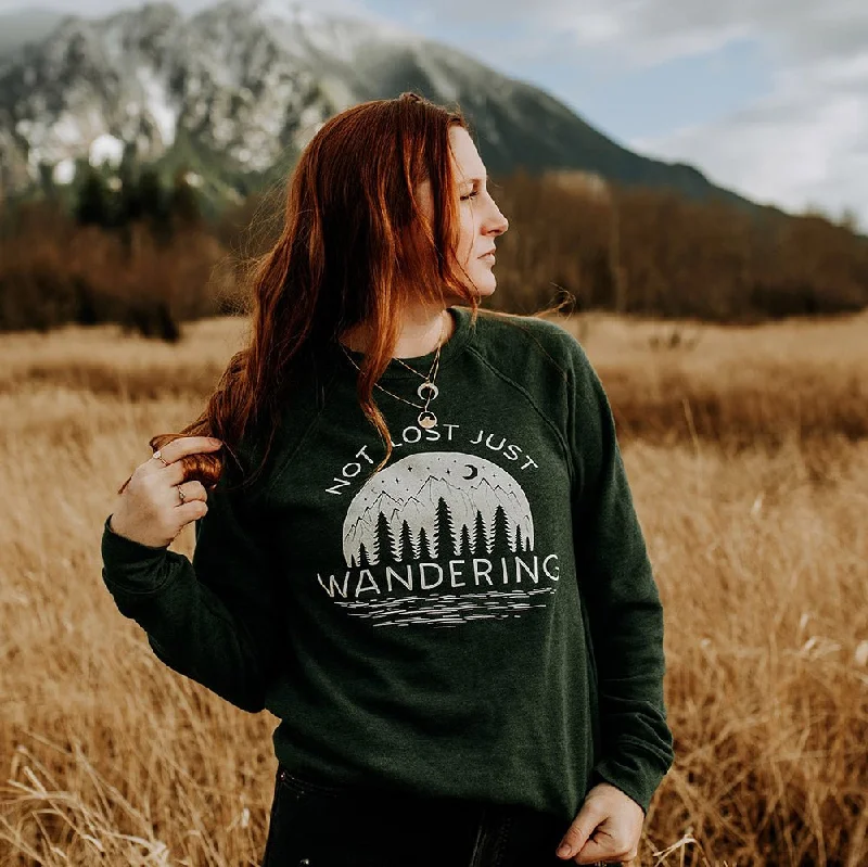 Fresh Comfort Not Lost Just Wandering Raglan Sweatshirt