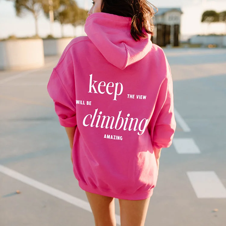 Cute Design Keep Climbing Hoodie