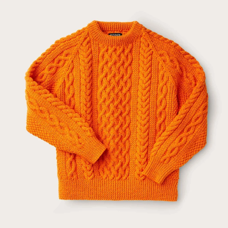 Elegant Design WOOL FISHERMAN'S SWEATER