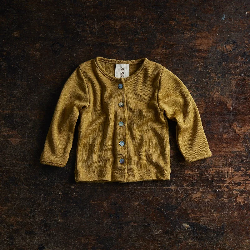 Cozy Layers Dove Baby Cardigan - Merino Wool & Silk - Pistachio