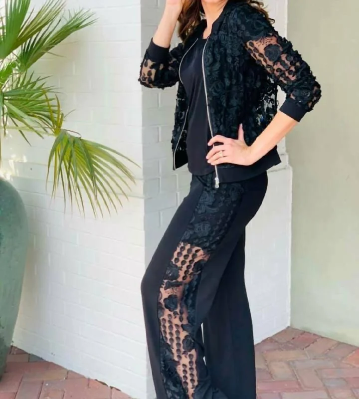 Classic Style Alexa Black Palazzo Pant