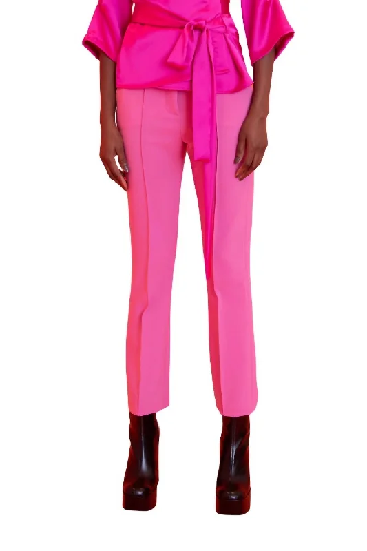 Exquisite Design Maggie Trousers In Mid Pink