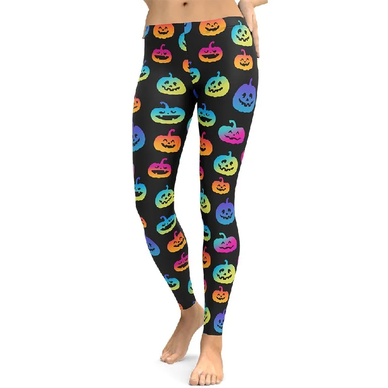 Personalized Wear Vibrant Jack O'Lanterns Leggings