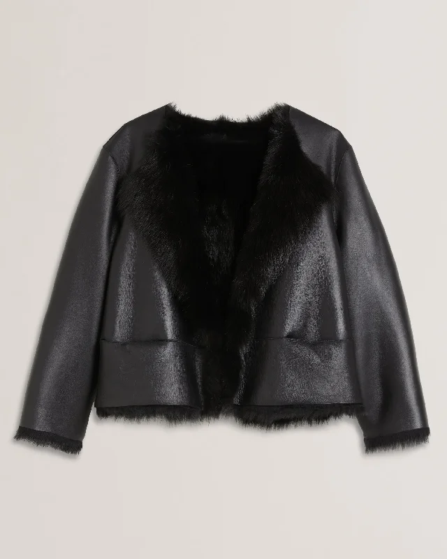 Fresh Comfort Laevi Reversible Shearling Jacket Black