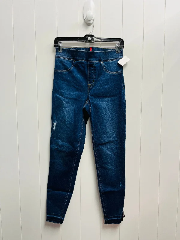High-end Fabrics Jeans Skinny By Spanx In Blue Denim, Size: M