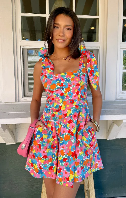 Embroidery Design Claire Mini Dress ~ Bright Begonias