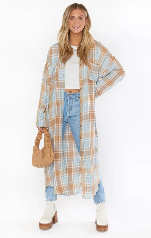 Denim Design Leo Button Down Tunic ~ Georgetown Plaid