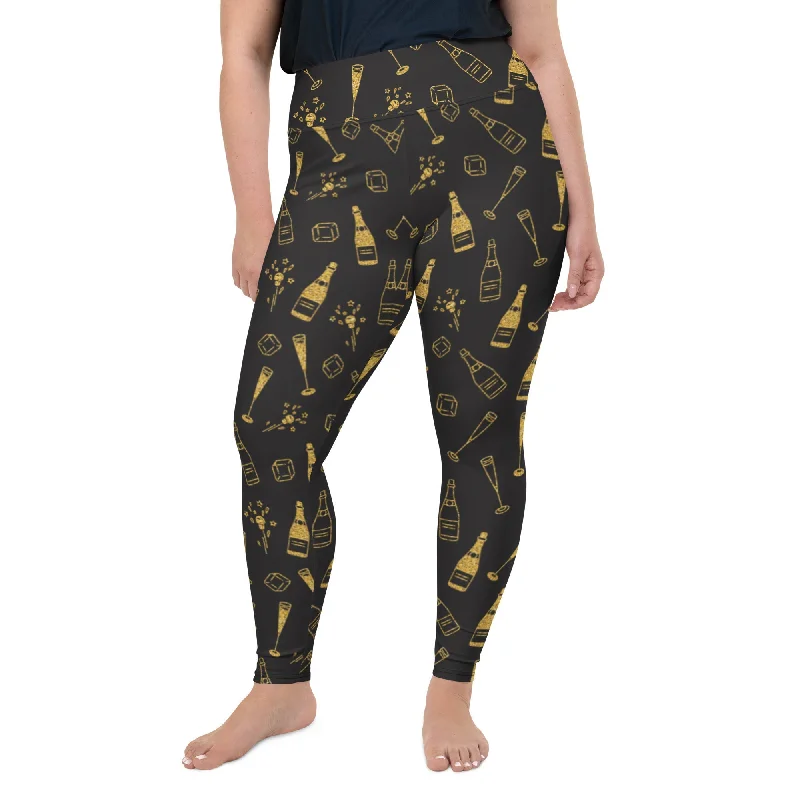 Integrated Design New Year Celebration Plus Size Leggings
