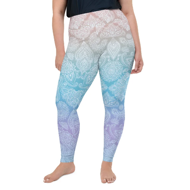 Elegant Series Pastel Spiritual Plus Size Leggings