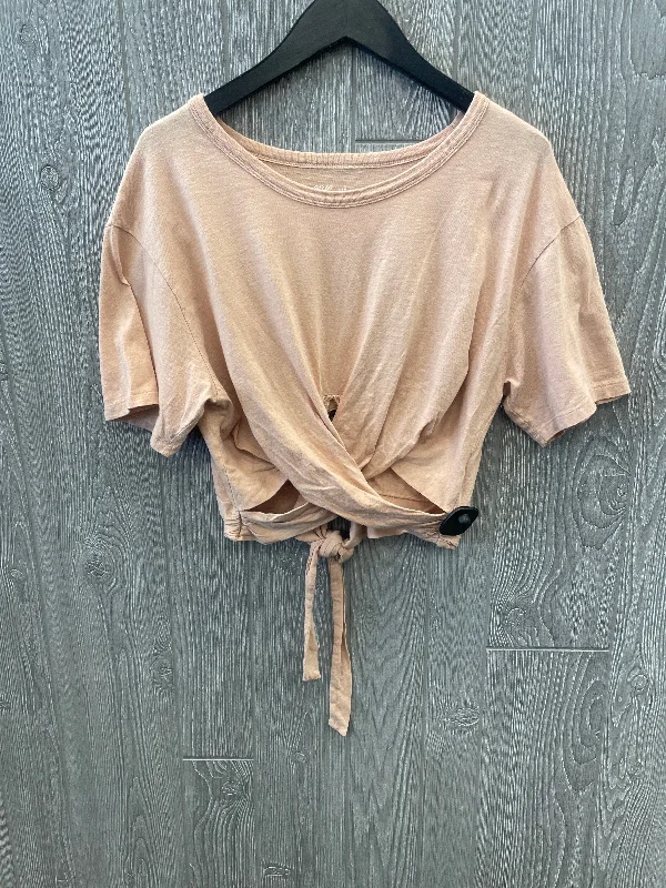 Eye-catching Personality Top Short Sleeve By Aerie In Pink, Size: M