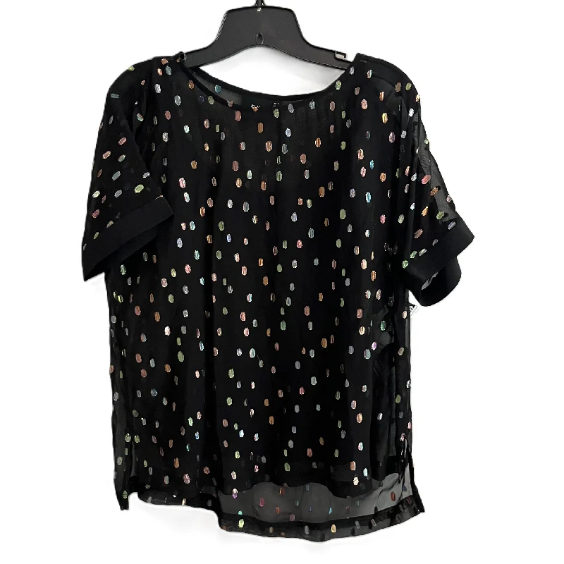 Elegant And Elegant Top Short Sleeve By ELK In Black, Size: 2