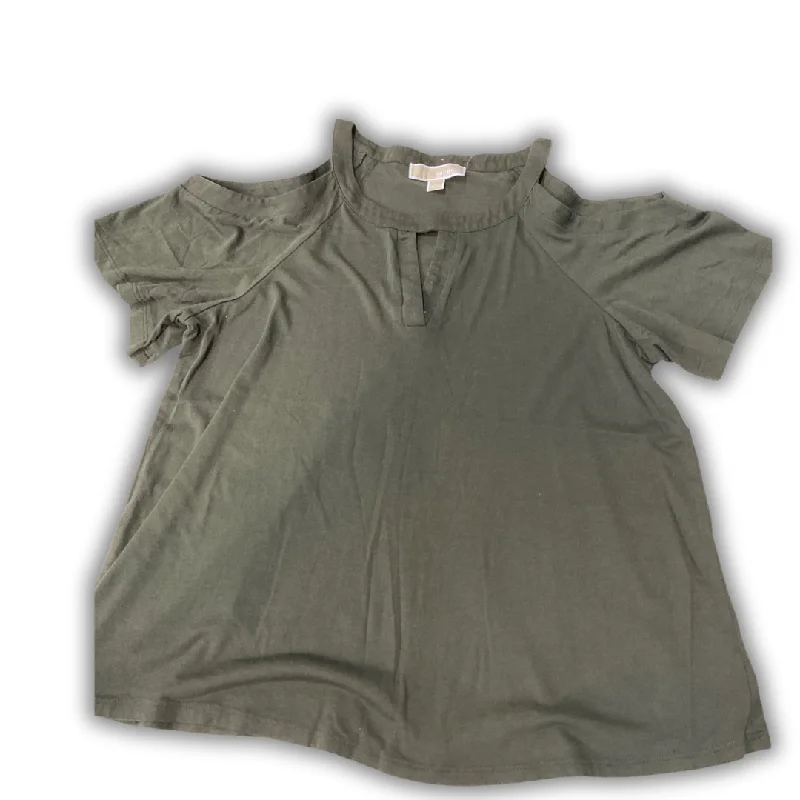 Simple Elegance Top Short Sleeve By Michael By Michael Kors In Green, Size: L