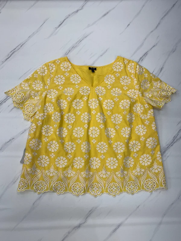 Personal Charm Top Short Sleeve By Talbots In Yellow, Size: 18