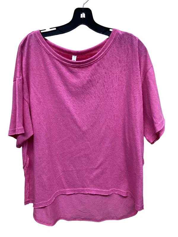 Comfortable Chic Top Short Sleeve By Wishlist In Pink, Size: L