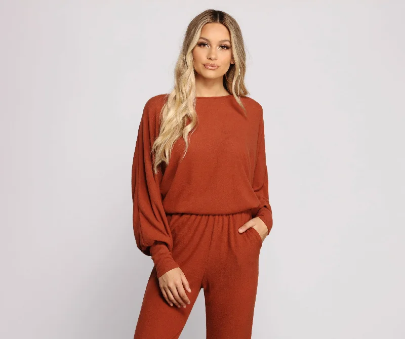 Casual Ease Keepin' Knit Basic Long Sleeve Top