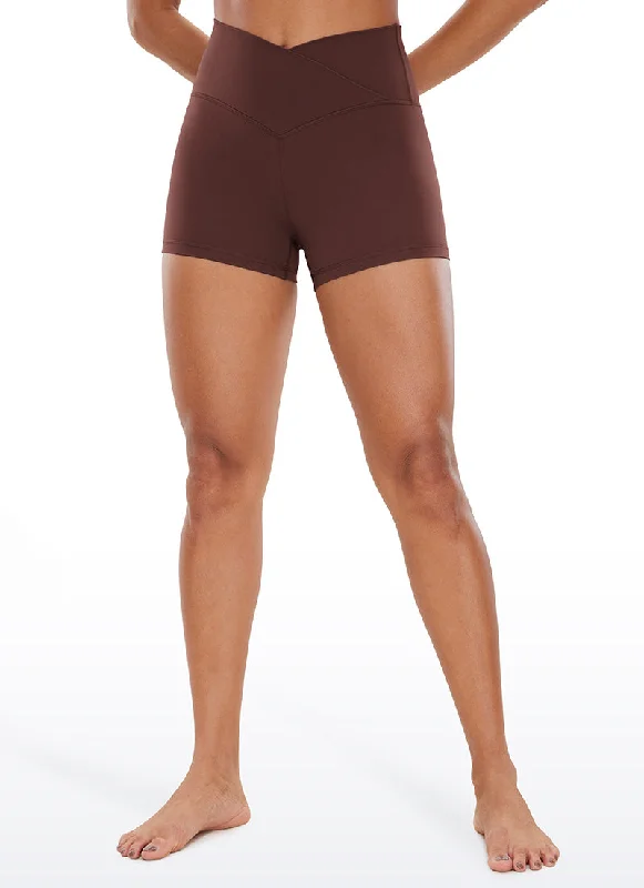 Celebrity Must-have Butterluxe Shorts 3"- V Cross Waist
