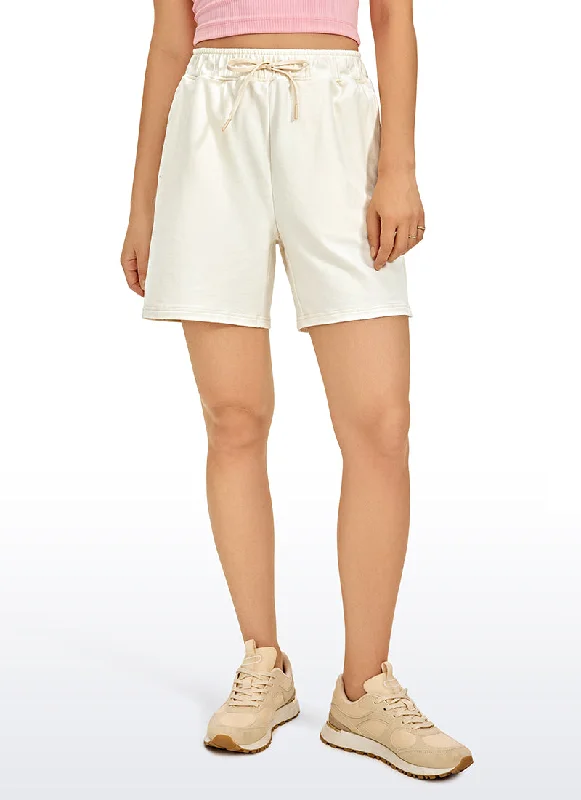 Fashionable Ease Amenity High Waisted Sweat Shorts 6''