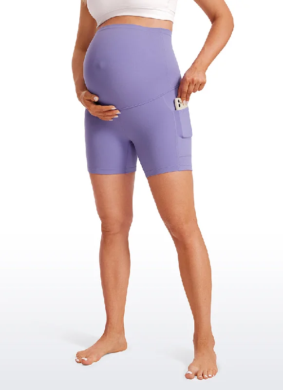 Comfy Chic Butterluxe Maternity Pockets Shorts 5''- Super High Waist