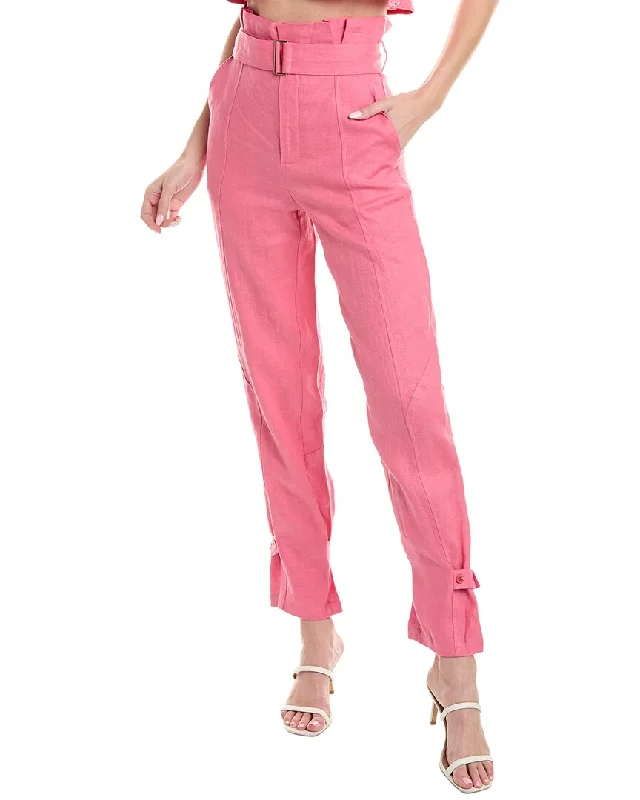 Embroidery Design Hevron Leona Linen Pant
