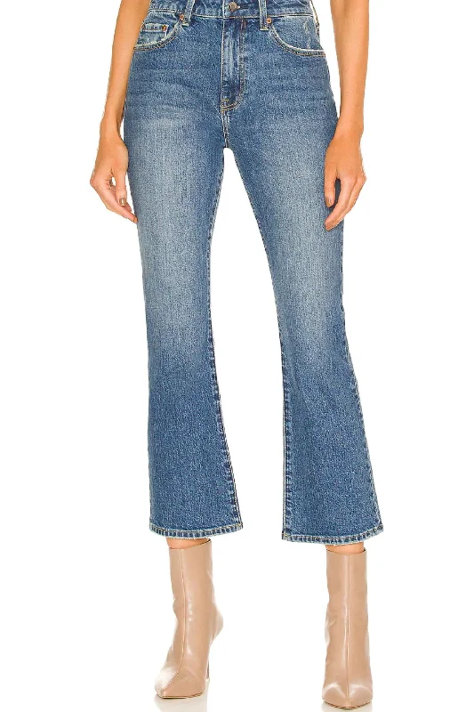 Sports Fashion Lennon High Rise Cropped Boot Jean In Adore