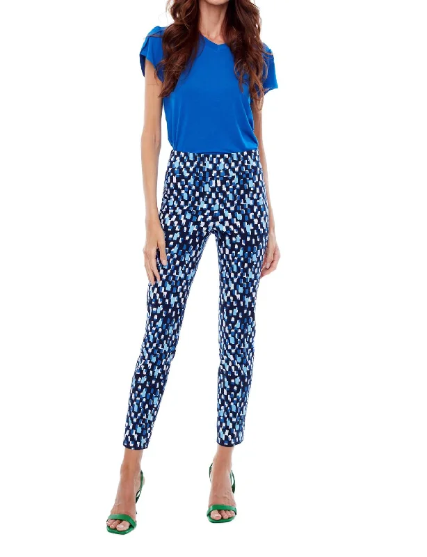 Elegant And Noble Slim Ankle Pant Tummy Control In Chex
