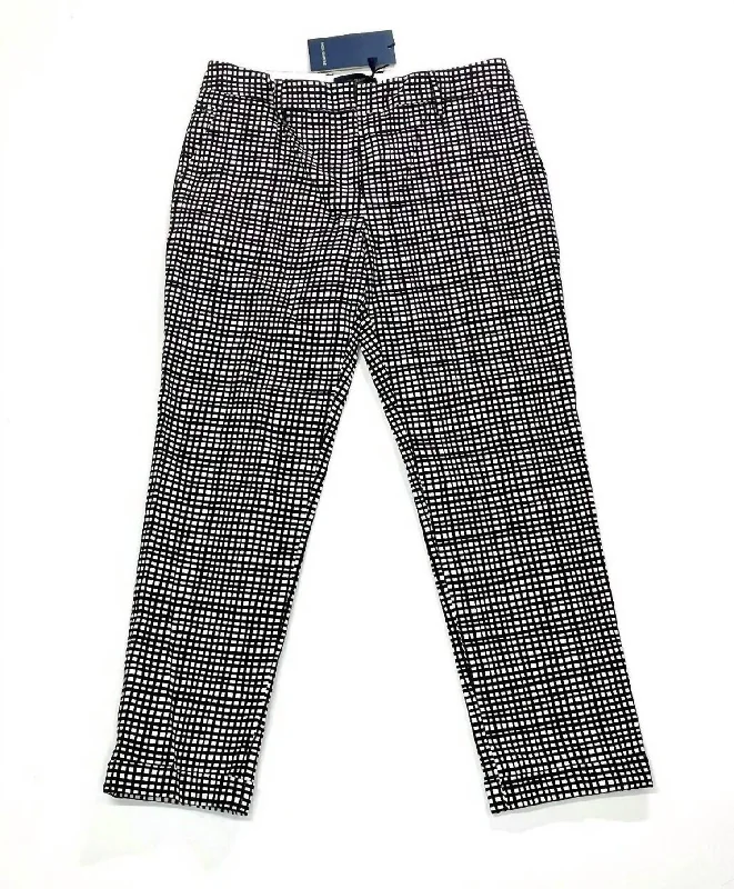 Stunning Fashion Women's Violette Straight Leg Ankle Crop Pant In Black